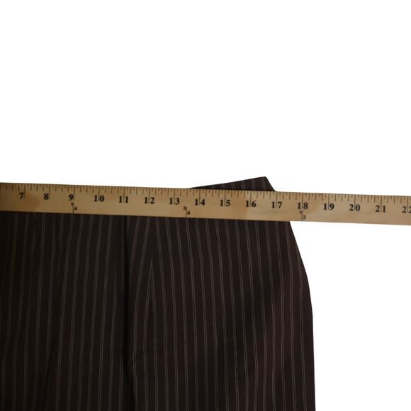 Talbots Pinstripe Brown & White Tailored Pencil Skirt Sz 14 NWT Preppy Corpcore - Picture 10 of 12